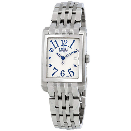 Oris, Rectangular Date Automatic Silver Dial Ladies Watch 561-7656-4061MB