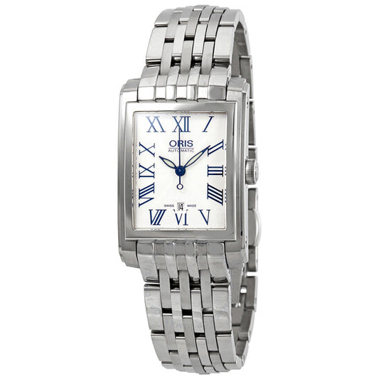 Oris, Rectangular Date Silver Dial Stainless Steel Ladies Watch 561-7656-4071MB
