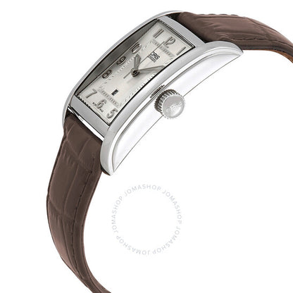 ساعة أوريس مستطيلة أوتوماتيكية للرجال بمينا فضي