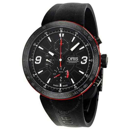 Oris, TT1 Black Dial Rubber Men's Watch 674-7659-4764RS