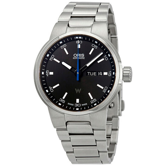 ساعة أوريس ويليامز أوتوماتيكية للرجال بمينا أسود