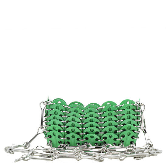 حقيبة كروس صغيرة من باكو رابان، لون أخضر فاتح، ١٩٦٩