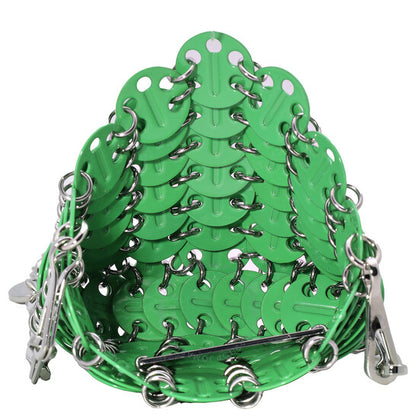 حقيبة كروس صغيرة من باكو رابان، لون أخضر فاتح، ١٩٦٩