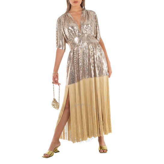 Paco Rabanne, Ladies 1969 Disc Detailed Micro Handbag in Light Gold/Pearl