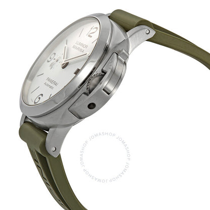 بانراي، ساعة لومينور أوتوماتيكية للرجال بمينا أبيض