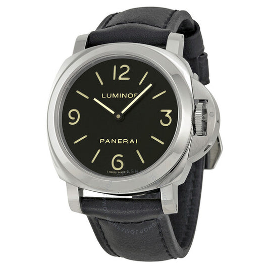 Panerai, Luminor Base Black Dial and Leather Strap Men's Watch 00112