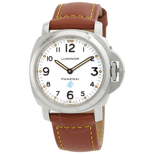 Panerai, Luminor Base Logo Acciaio Hand Wind White Dial Men's Watch