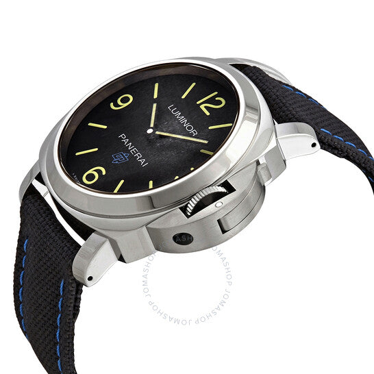 Panerai, Luminor Black Dial Black Canvas Men's Watch