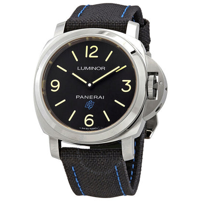 Panerai, Luminor Black Dial Black Canvas Men's Watch
