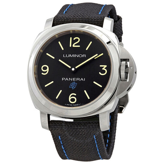 Panerai, Luminor Black Dial Black Canvas Men's Watch