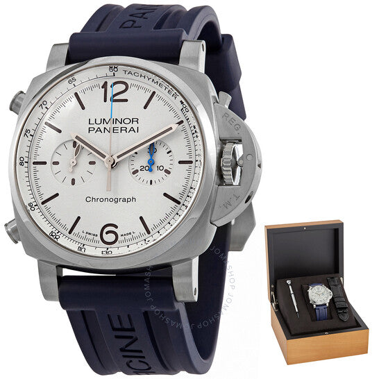 Panerai, Luminor Chronograph Automatic White Dial Men's Watch