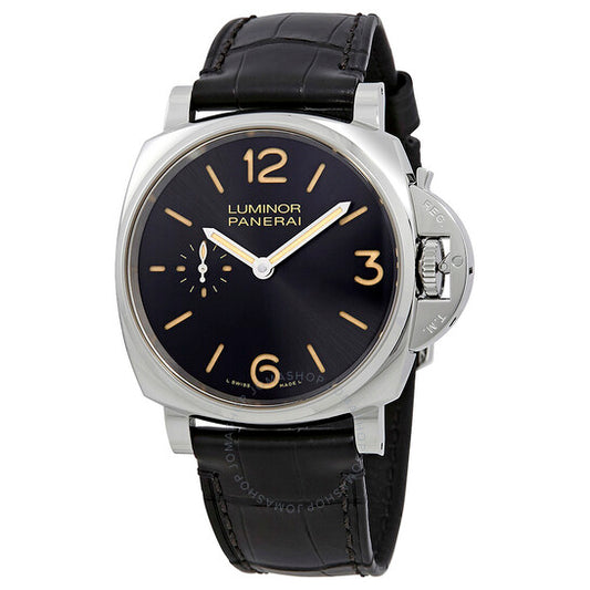 Panerai, Luminor Due Hand Wound Black Dial Men's Watch