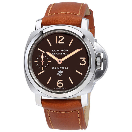 Panerai, Luminor Marina Logo Acciaio Brown Dial Men's Watch