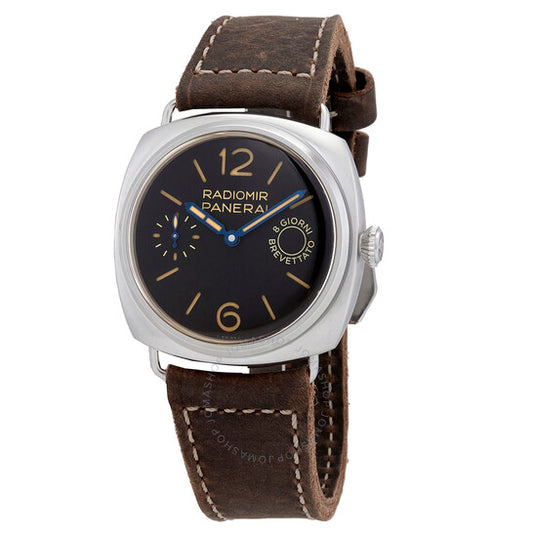 Panerai, Radiomir 8 Days "Otto Giorni" Hand Wind Black Dial Men's Watch
