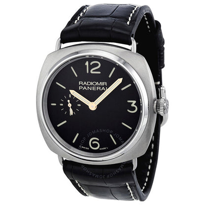 Panerai, Radiomir Titanium Black Dial Leather Mechanical Men's Watch