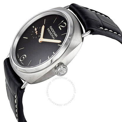 Panerai, Radiomir Titanium Black Dial Leather Mechanical Men's Watch