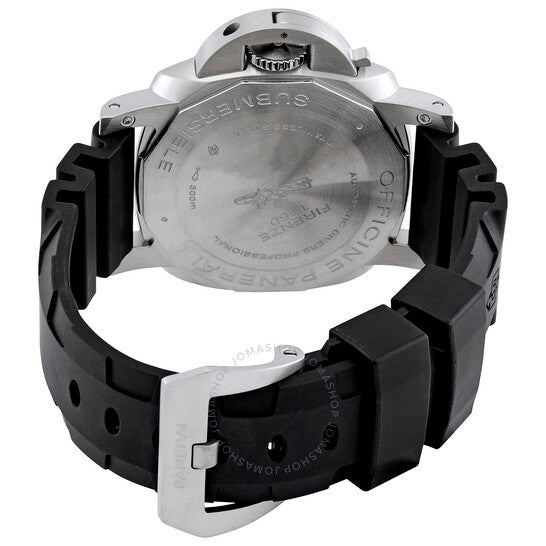 ساعة بانراي للرجال، غواصة، مينا سوداء، مطاط أسود