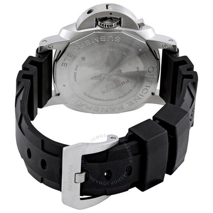 ساعة بانراي للرجال، غواصة، مينا سوداء، مطاط أسود