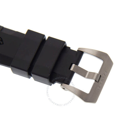 ساعة بانراي للرجال، غواصة، مينا سوداء، مطاط أسود