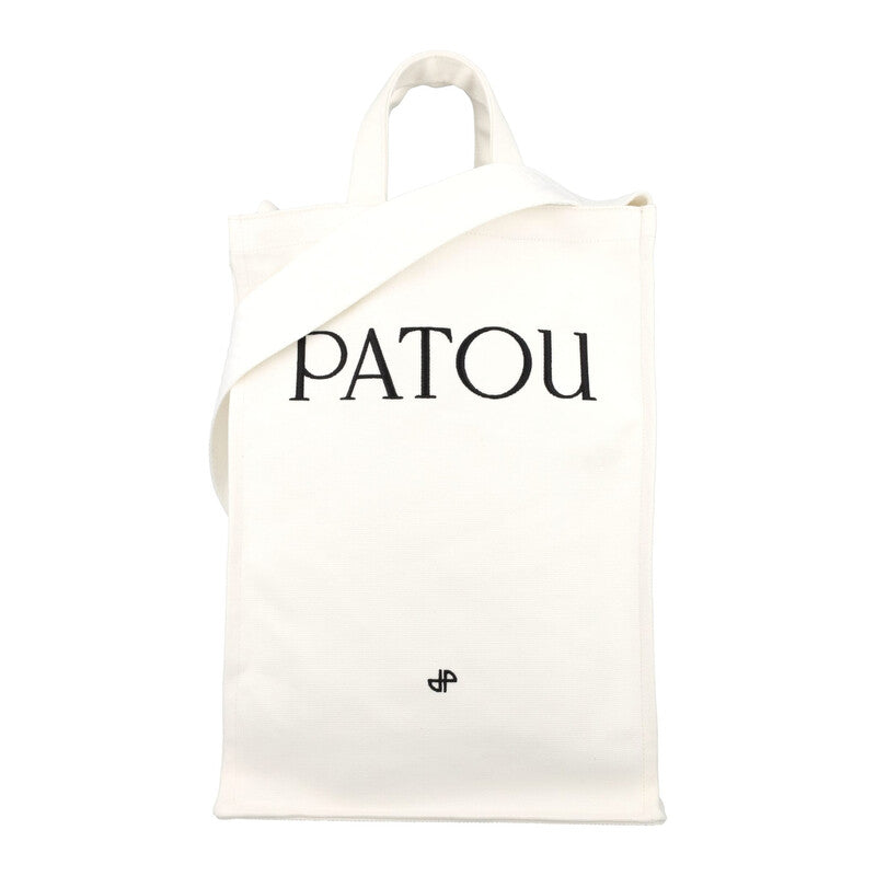 Logo-Printed Cotton Tote Bag — White