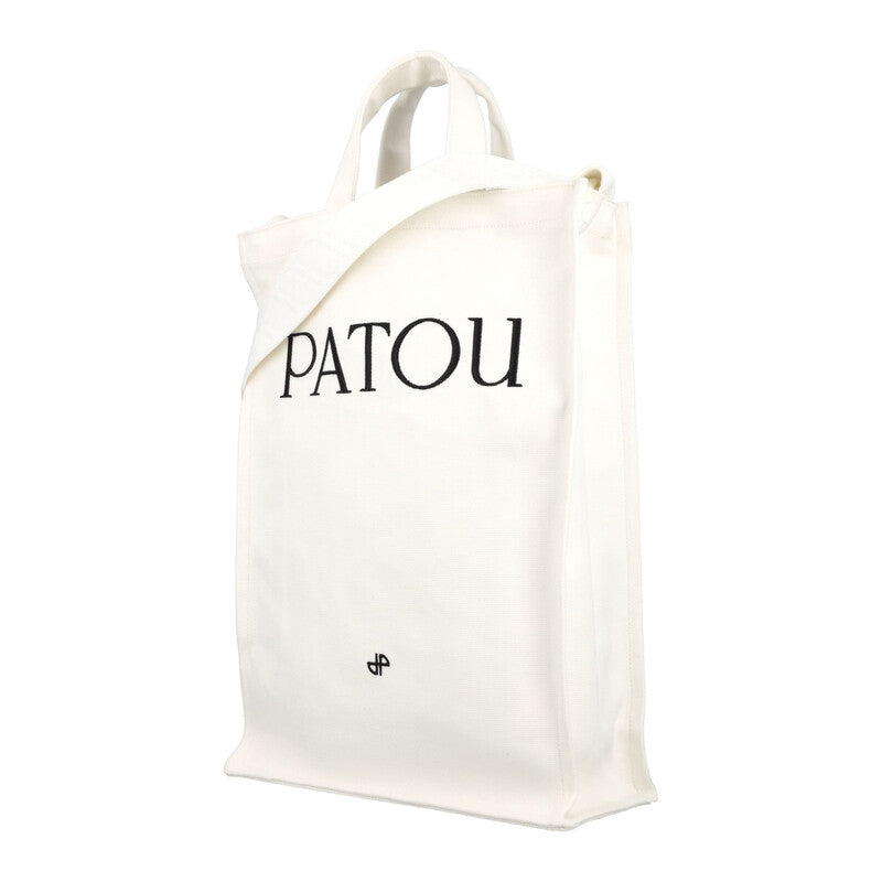 Logo-Printed Cotton Tote Bag — White