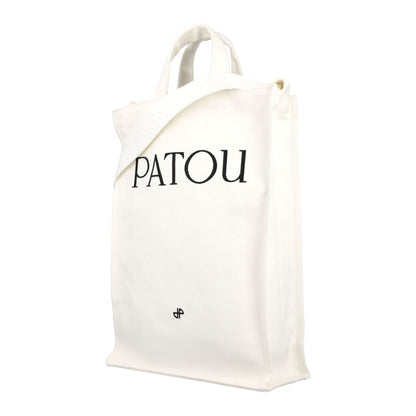 Logo-Printed Cotton Tote Bag — White