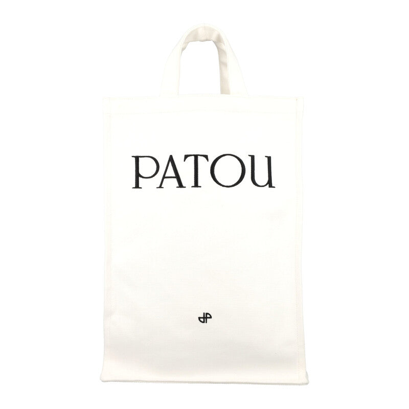 Logo-Printed Cotton Tote Bag — White