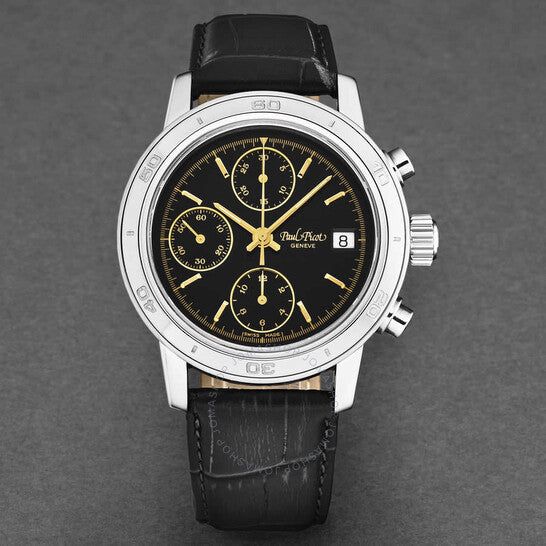 Paul Picot, Chronosport Chronograph Automatic Black Dial Men's Watch