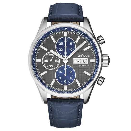 Paul Picot, Gentleman Blazer Chronograph Automatic Grey Dial Men's Watch