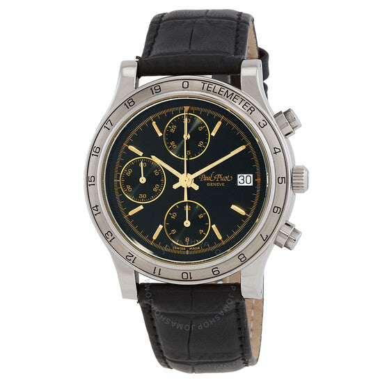 Paul Picot, Telemeter Chronograph Automatic Black Dial Men's Watch