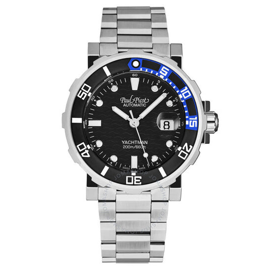 Paul Picot, Yachtman Iii Automatic Black Dial Men's Watch