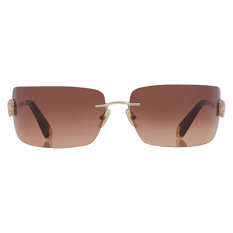 Brown Gradient Wrap Ladies Sunglasses