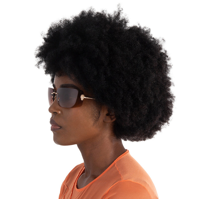 Brown Gradient Wrap Ladies Sunglasses
