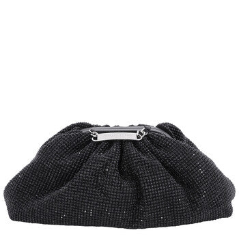 Crystal Embroidered Mini Pillow Clutch Bag