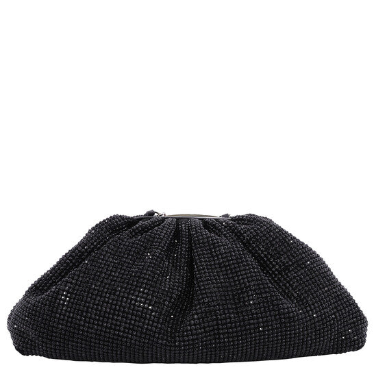 Crystal Embroidered Mini Pillow Clutch Bag