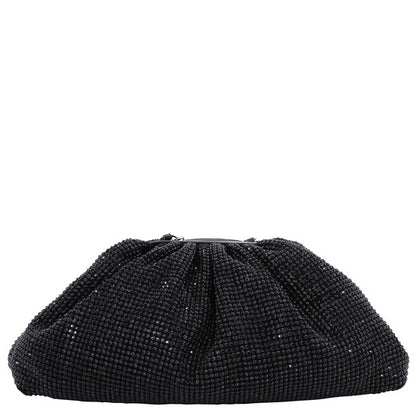 Crystal Embroidered Mini Pillow Clutch Bag