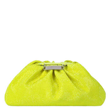 Crystal Embroidered Mini Pillow Clutch Bag