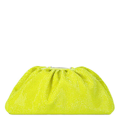Crystal Embroidered Mini Pillow Clutch Bag