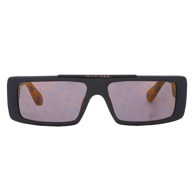 Gold Logo Rectangular Men's Sunglasses