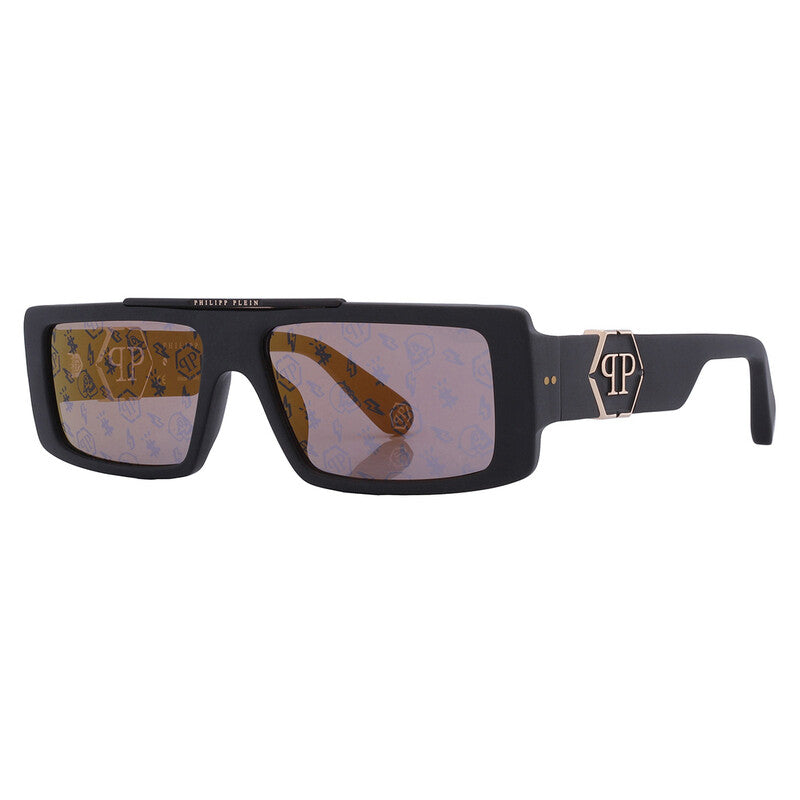 Gold Logo Rectangular Men's Sunglasses