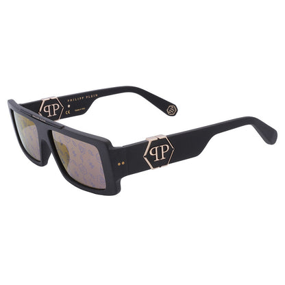 Gold Logo Rectangular Men's Sunglasses