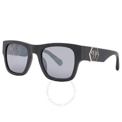 نظارة شمسية مربعة رمادية للرجال من فيليب بلين