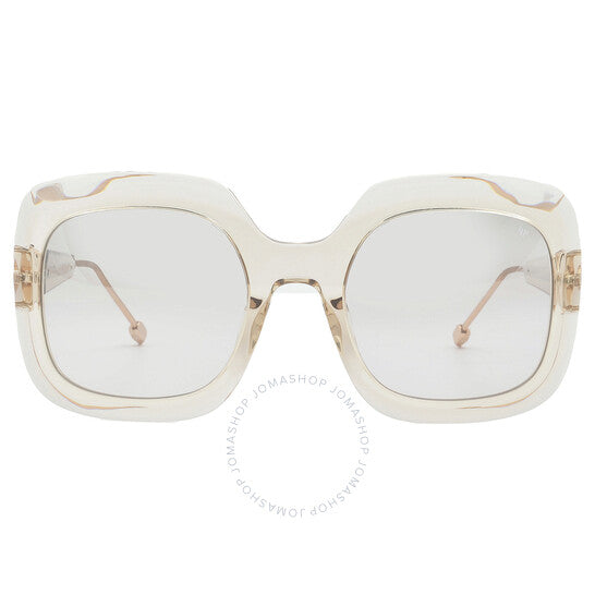 نظارة شمسية مربعة نسائية من فيليب بلين، لون بني فاتح متدرج