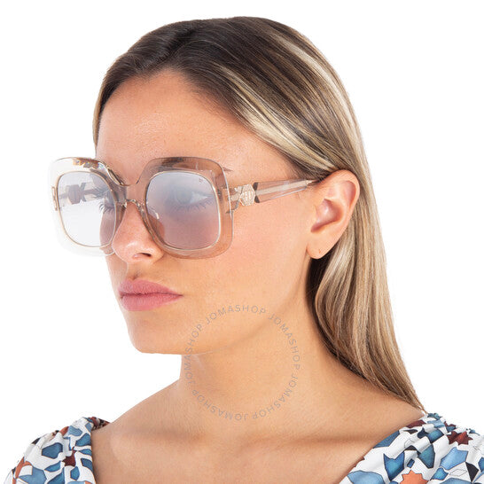 نظارة شمسية مربعة نسائية من فيليب بلين، لون بني فاتح متدرج