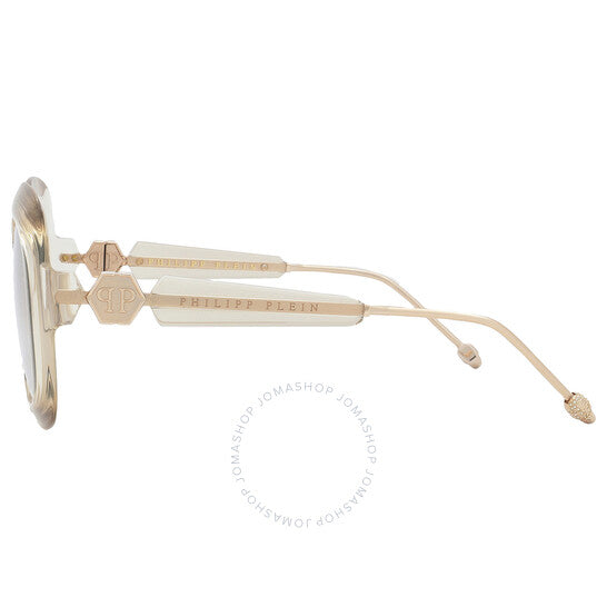 نظارة شمسية مربعة نسائية من فيليب بلين، لون بني فاتح متدرج