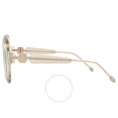 نظارة شمسية مربعة نسائية من فيليب بلين، لون بني فاتح متدرج