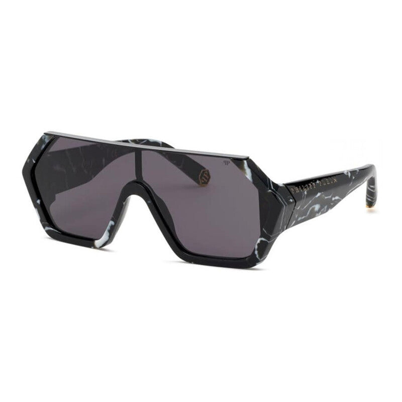 Men's Black Shield Sunglasses