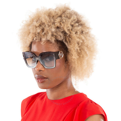 نظارة شمسية مربعة فضية عاكسة للسيدات من فيليب بلين