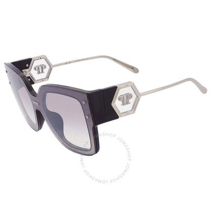 نظارة شمسية مربعة فضية عاكسة للسيدات من فيليب بلين