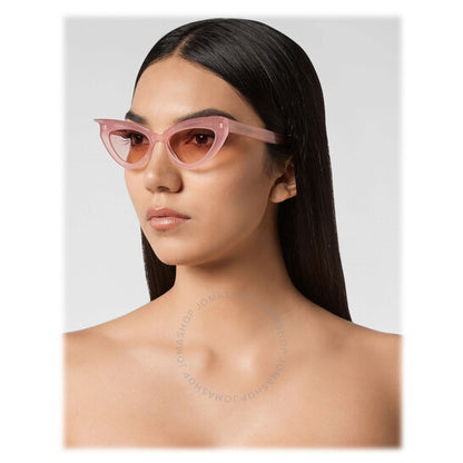 Philipp Plein, Statement Pink Mirror Cat Eye Ladies Sunglasses